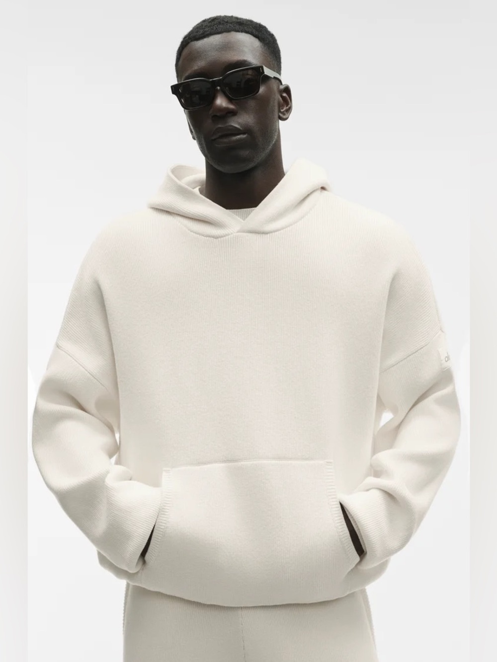 Alo Men’s Scholar Hooded Sweater - Ivory